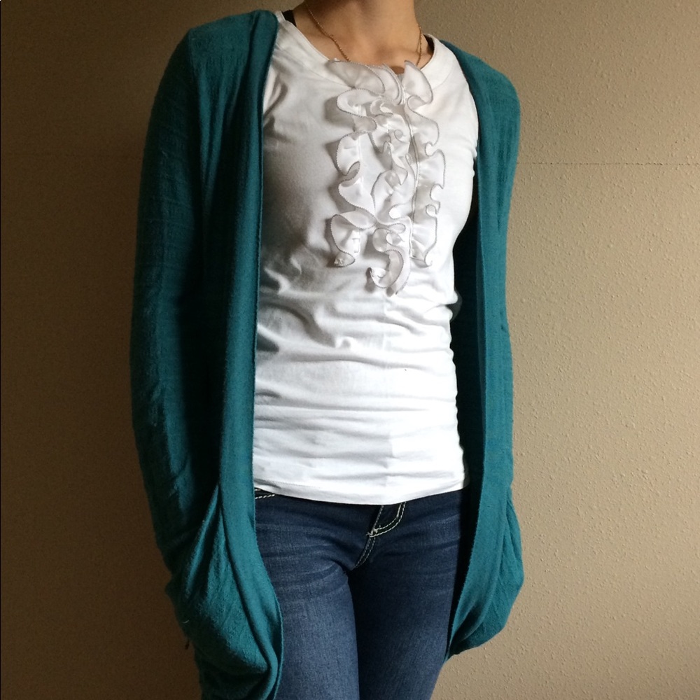 Teal blue sweater